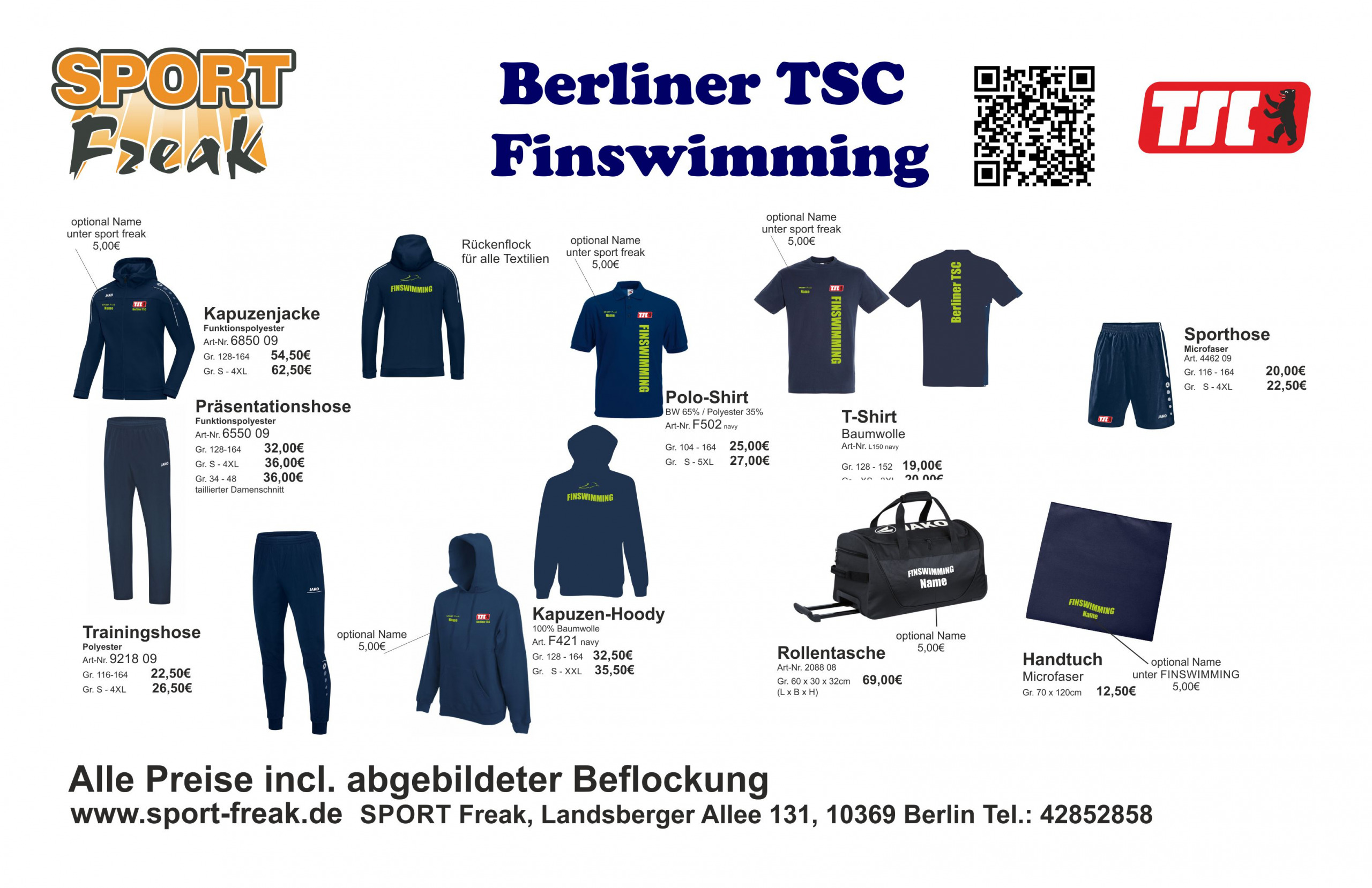 Berliner TSC Finswimming Flyer 2023
