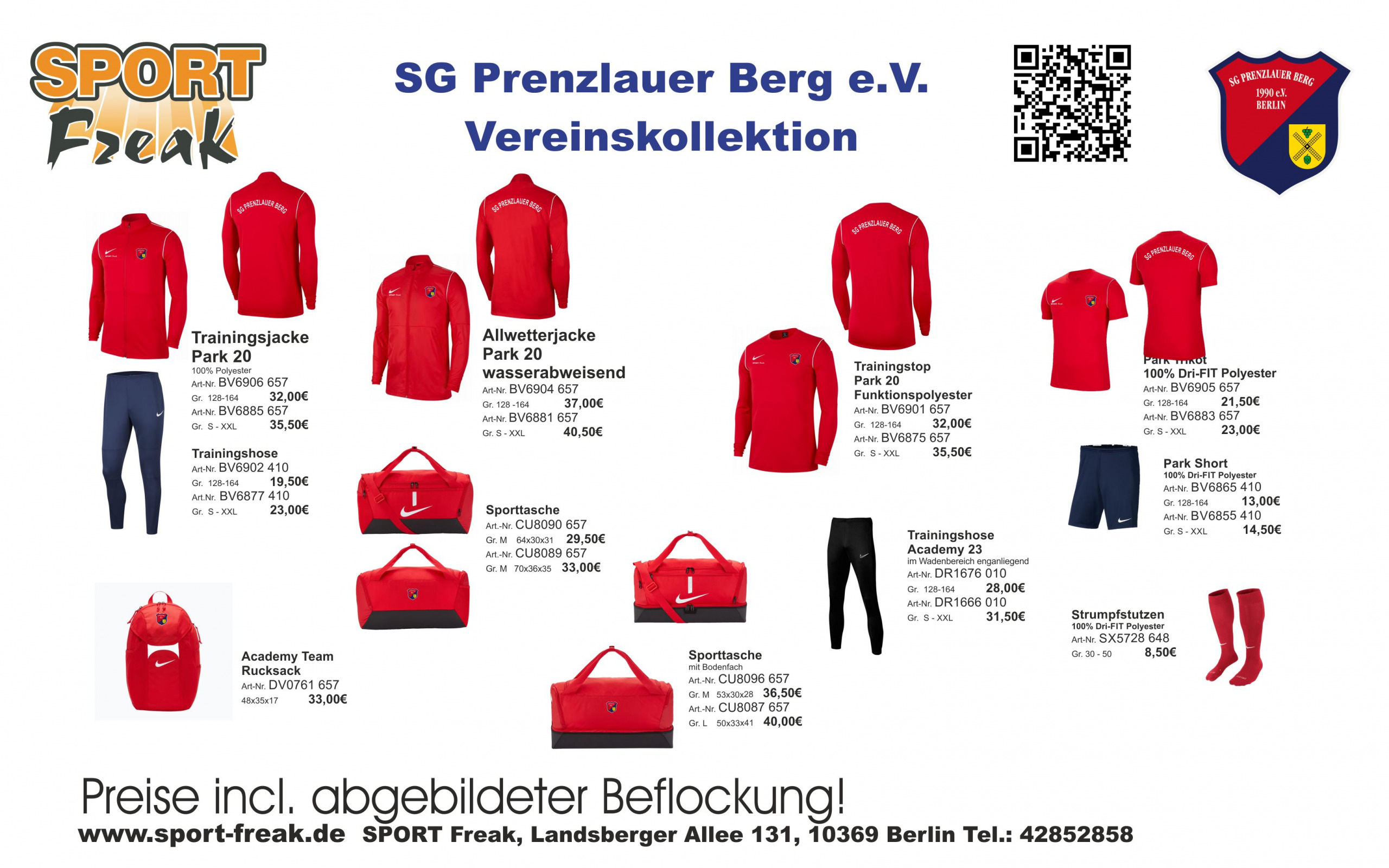 SG Prenzlauer Berg Flyer 2023