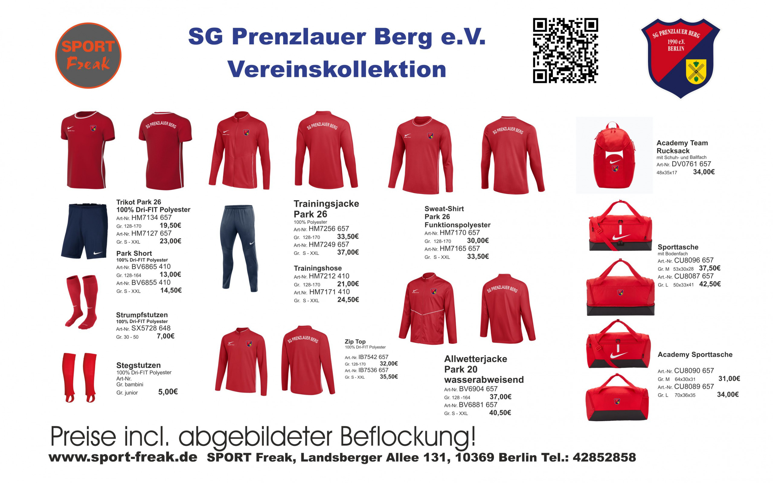 SG Prenzlauer Berg Flyer 2026